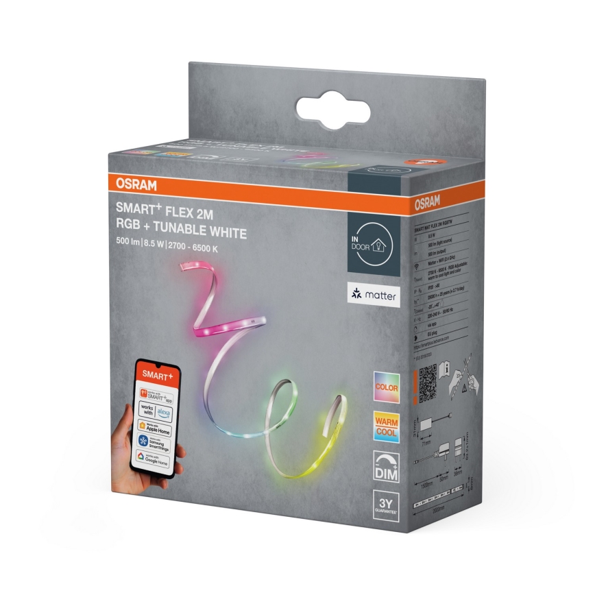 Osram - Bandă LED SMART+ FLEX RGB+TW dimmabilă 2m LED/8,5W/230V 2700-6500K Wi-Fi