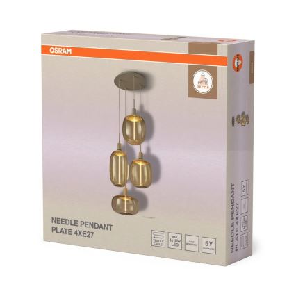 Osram - Cablu de alimentare NEEDLE PENDANT, 4xE27/25W/230V, bej