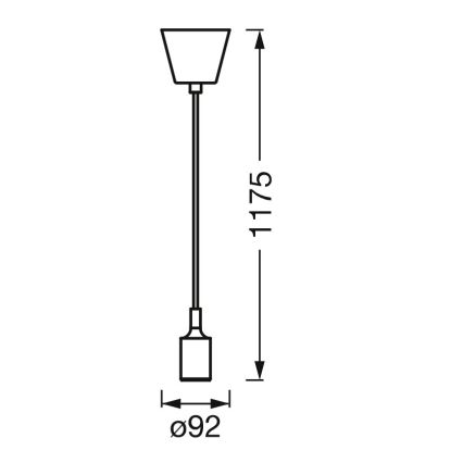Osram - cablu de alimentare PENDULUM BELL 1xE27/15W/230V, negru
