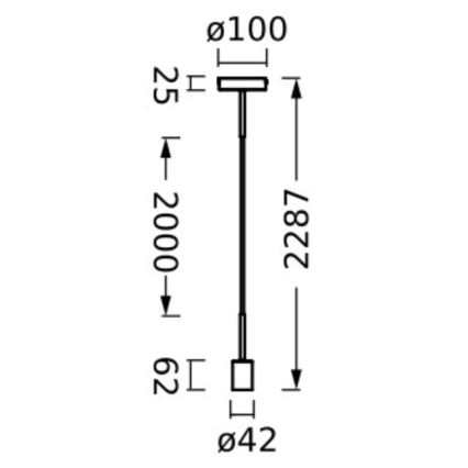 Osram - Cablu de alimentare PENDULUM NEEDLE 1xE27/15W/230V bej