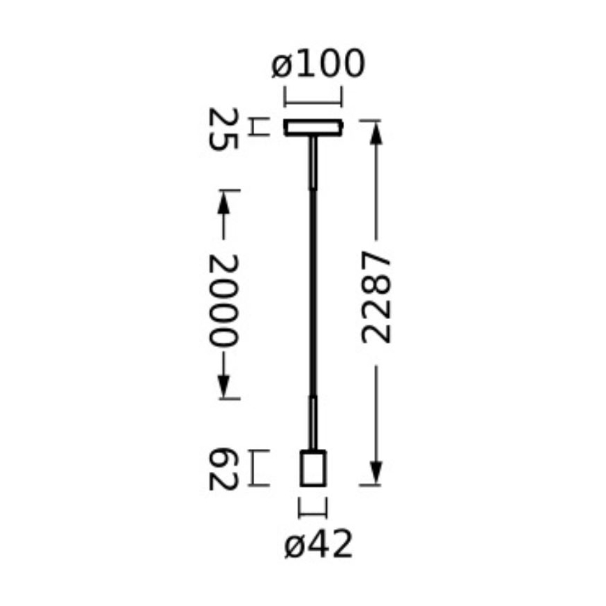 Osram - Cablu de alimentare PENDULUM NEEDLE 1xE27/15W/230V bej
