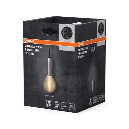 Osram - Cablu de alimentare PENDULUM ROUND 1xE27/15W/230V crom lucios