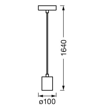 Osram - Cablu de alimentare PENDULUM ROUND 1xE27/15W/230V crom lucios