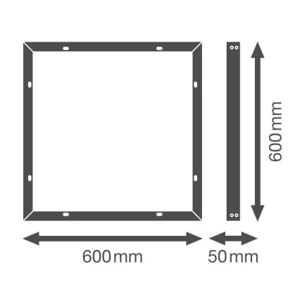 Osram - Cadru metalic pentru montajul panourilor LED ESSENTIAL 60 x 60 cm, alb