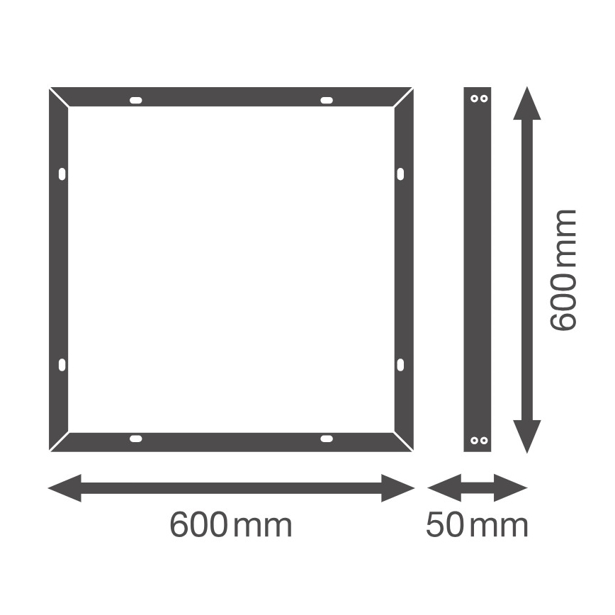 Osram - Cadru metalic pentru montajul panourilor LED ESSENTIAL 60 x 60 cm, alb