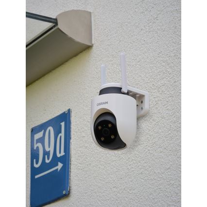 Osram - Cameră inteligentă de exterior 360° cu senzor 2K SMART+ 230V IP67 Wi-Fi