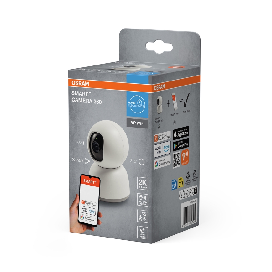 Osram - Cameră inteligentă de interior 360° cu senzor 2K SMART+ 230V Wi-Fi