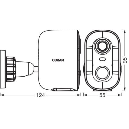 Osram - Cameră solară inteligentă cu senzor 2K SMART+ 5V 5200 mAh IP66 Wi-Fi