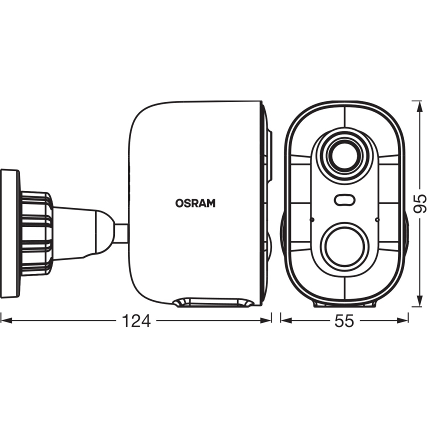 Osram - Cameră solară inteligentă cu senzor 2K SMART+ 5V 5200 mAh IP66 Wi-Fi