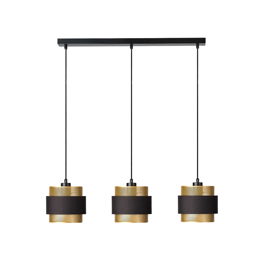 Osram - Candelabru suspendat pe cablu DECOR HORNET 3xE27/10W/230V negru/auriu