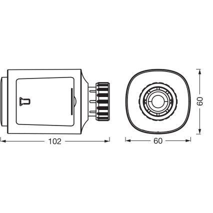 Osram - Cap termostatic SMART+ alimentat cu 3 baterii AA, Wi‑Fi