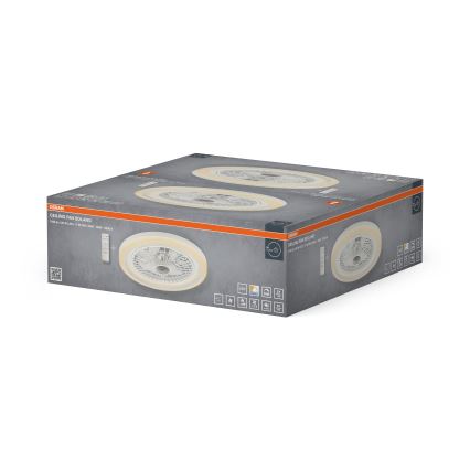 Osram - Plafonieră LED dimabilă cu ventilator SOLANO LED/26W/230V 3000/4000/6500K + telecomandă