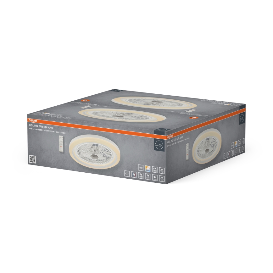 Osram - Plafonieră LED dimabilă cu ventilator SOLANO LED/26W/230V 3000/4000/6500K + telecomandă