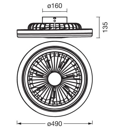 Osram - Plafonieră LED dimabilă cu ventilator SOLANO LED/26W/230V 3000/4000/6500K + telecomandă