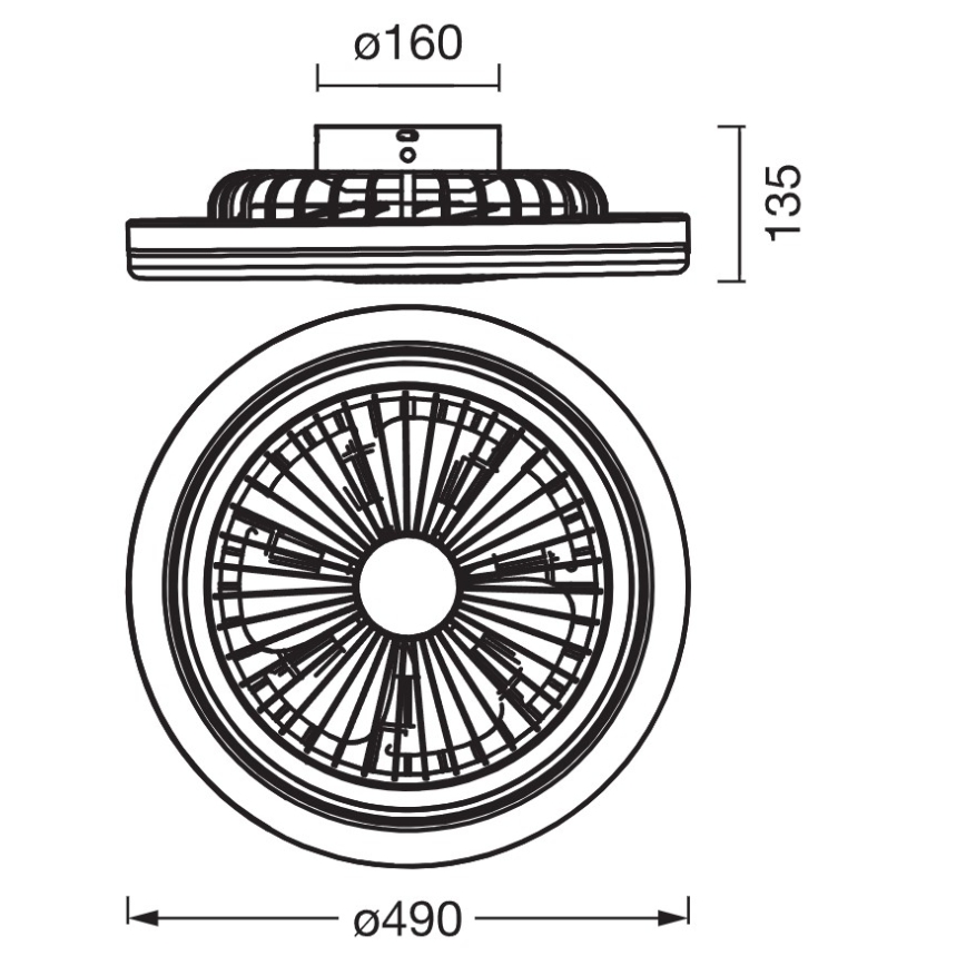 Osram - Plafonieră LED dimabilă cu ventilator SOLANO LED/26W/230V 3000/4000/6500K + telecomandă