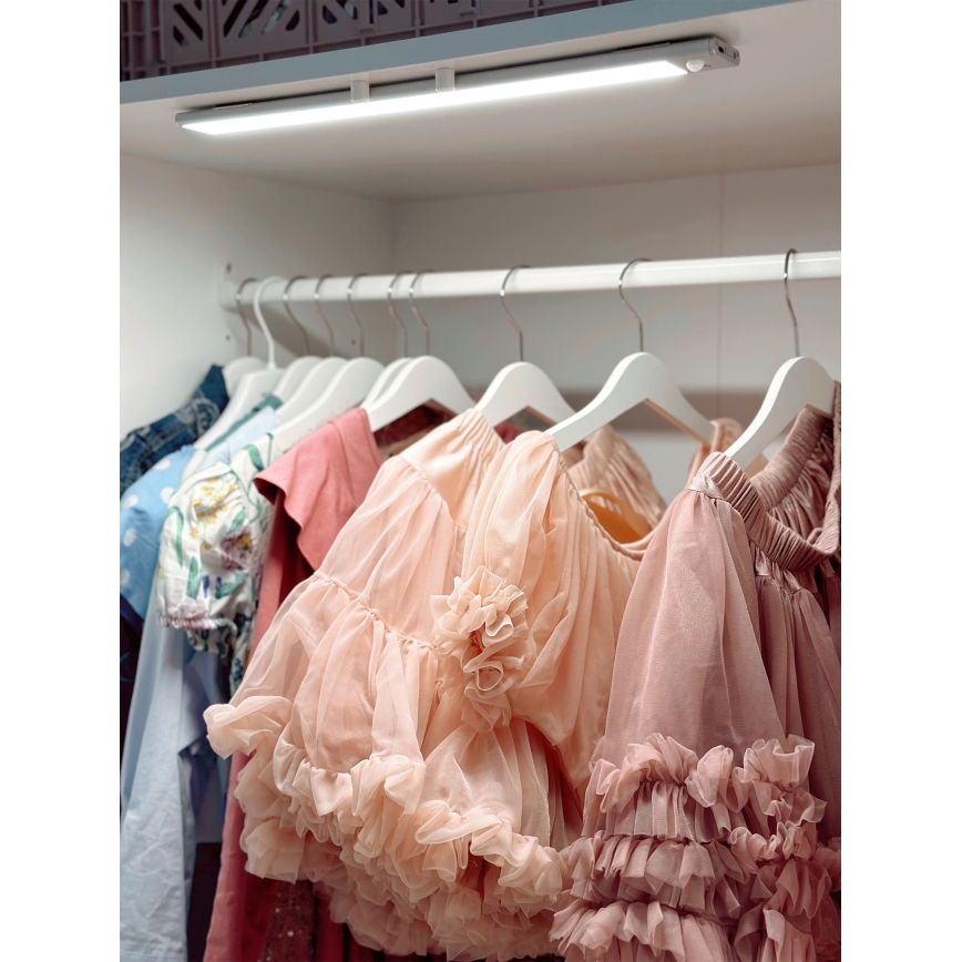 Osram - Corp de iluminat LED pentru montaj sub dulap LINEAR cu senzor de mișcare și senzor crepuscular LED/4W/3,7V 1500 mAh 3000/4000/6500K 60 cm gri