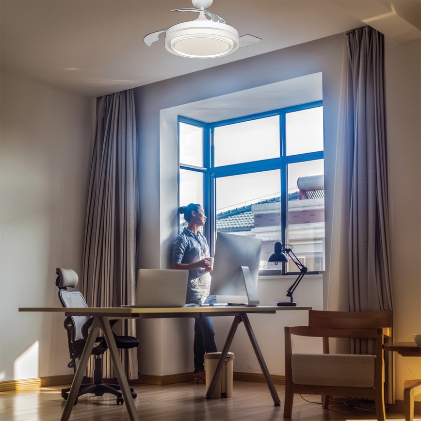 Osram - Lampă de tavan LED dimabilă cu ventilator PONIENTE LED/36W/230V 3000/4000/6500K + telecomandă
