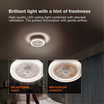 Osram - Plafonieră LED dimabilă cu ventilator MURLAN LED/26W/230V 3000-6500K + telecomandă