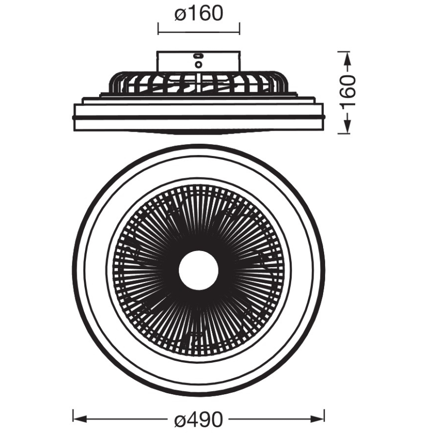 Osram - Plafonieră LED dimabilă cu ventilator MURLAN LED/26W/230V 3000-6500K + telecomandă
