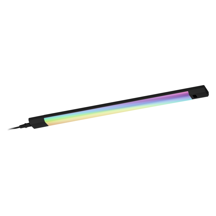 Osram - Lampă LED RGBW reglabilă pentru montare sub mobilier, cu senzor de mișcare LINEAR EDGE LED/8W/230V 50 cm, negru + telecomandă