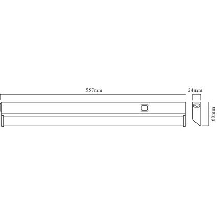 Osram - Corp de iluminat LED sub dulap LINEAR LED/10W/230V 3000K 55,7 cm argintiu