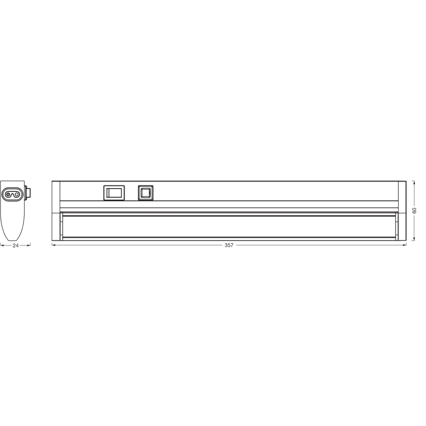 OSRAM - Lampă LED reglabilă sub mobilier LINEAR TURN LED/6W/230V 3000/4000/6500K 35 cm alb