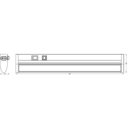 Osram - Corp de iluminat LED dimabil pentru montaj sub mobilier LINEAR TURN LED/10W/230V 3000/4000/6500K 55 cm, alb