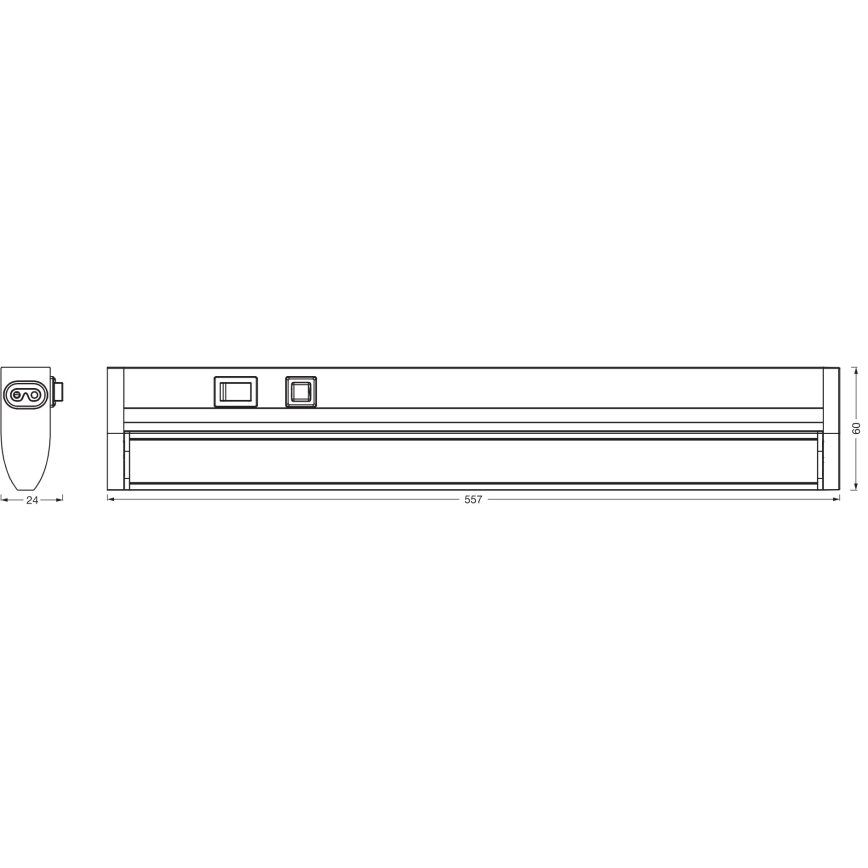 Osram - Corp de iluminat LED dimabil pentru montaj sub mobilier LINEAR TURN LED/10W/230V 3000/4000/6500K 55 cm, alb