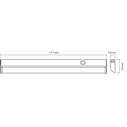 Osram - Corp LED pentru sub dulap LINEAR, 6W, 230V, 3000K, 35,7 cm, argintiu