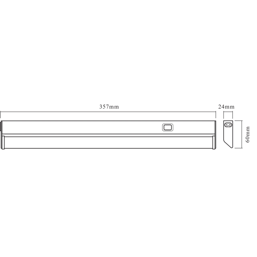 Osram - Corp LED pentru sub dulap LINEAR, 6W, 230V, 3000K, 35,7 cm, argintiu