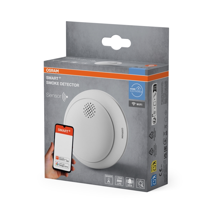 Osram - Detector de fum SMART+ 3V Wi-Fi 1400 mAh