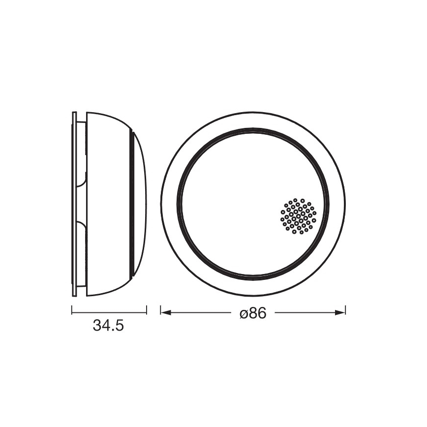 Osram - Detector de fum SMART+ 3V Wi-Fi 1400 mAh