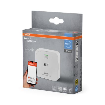 Osram - Detector de monoxid de carbon SMART+ 2xAA Wi-Fi