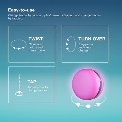 Osram - Boxă LED RGB reglabilă SMART+ MACARON LED/1,75W/3,7V 450 mAh galbenă
