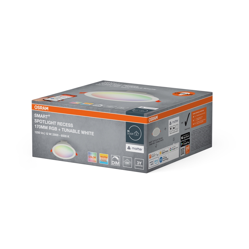 Osram - Downlight LED RGB dimmabil SMART+ LED/12W/230V 3000-6500K Wi-Fi