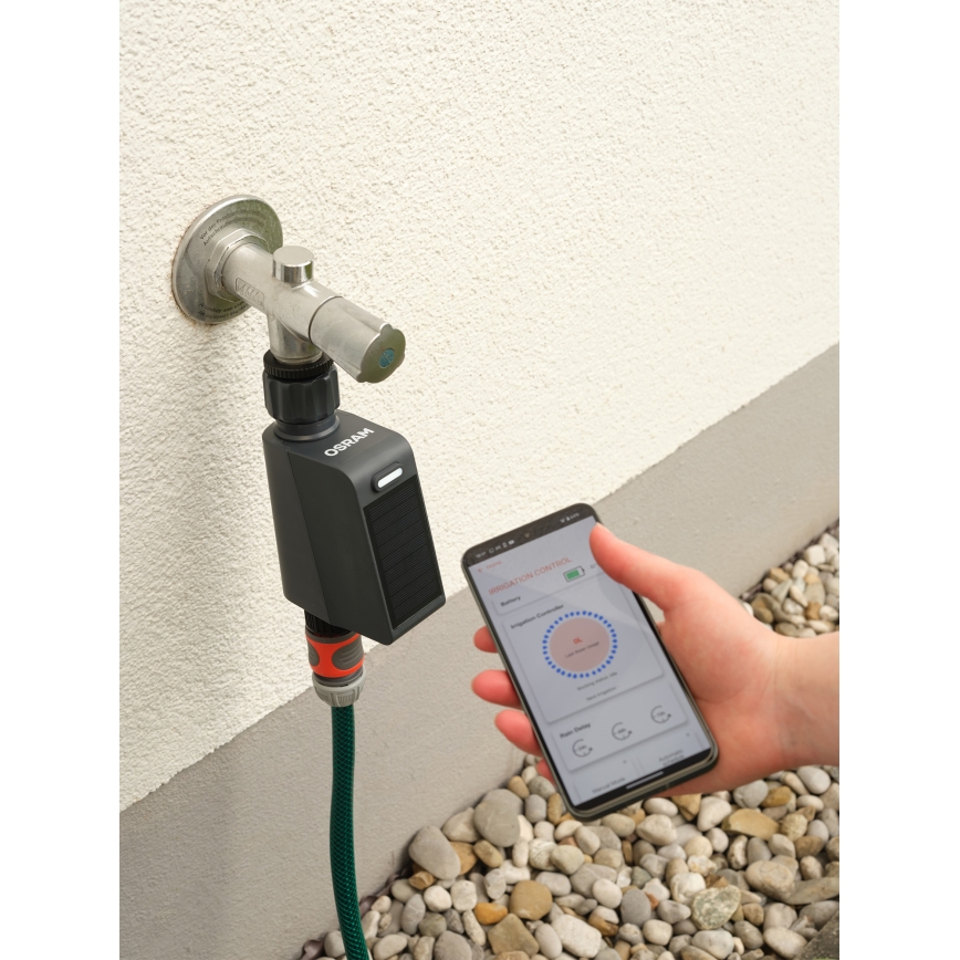 Osram - Electrovalvă de irigare cu panou solar SMART+ IP55 Wi-Fi