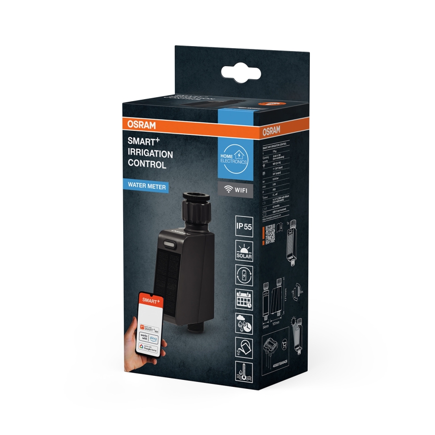 Osram - Electrovalvă de irigare cu panou solar SMART+ IP55 Wi-Fi