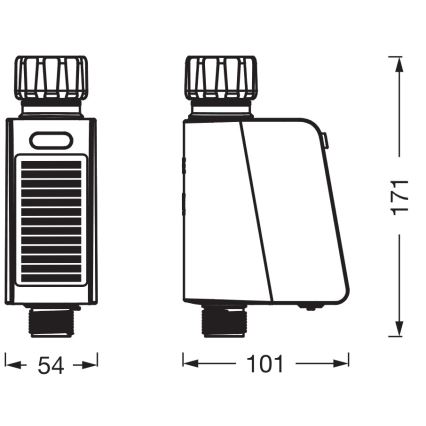Osram - Electrovalvă de irigare cu panou solar SMART+ IP55 Wi-Fi