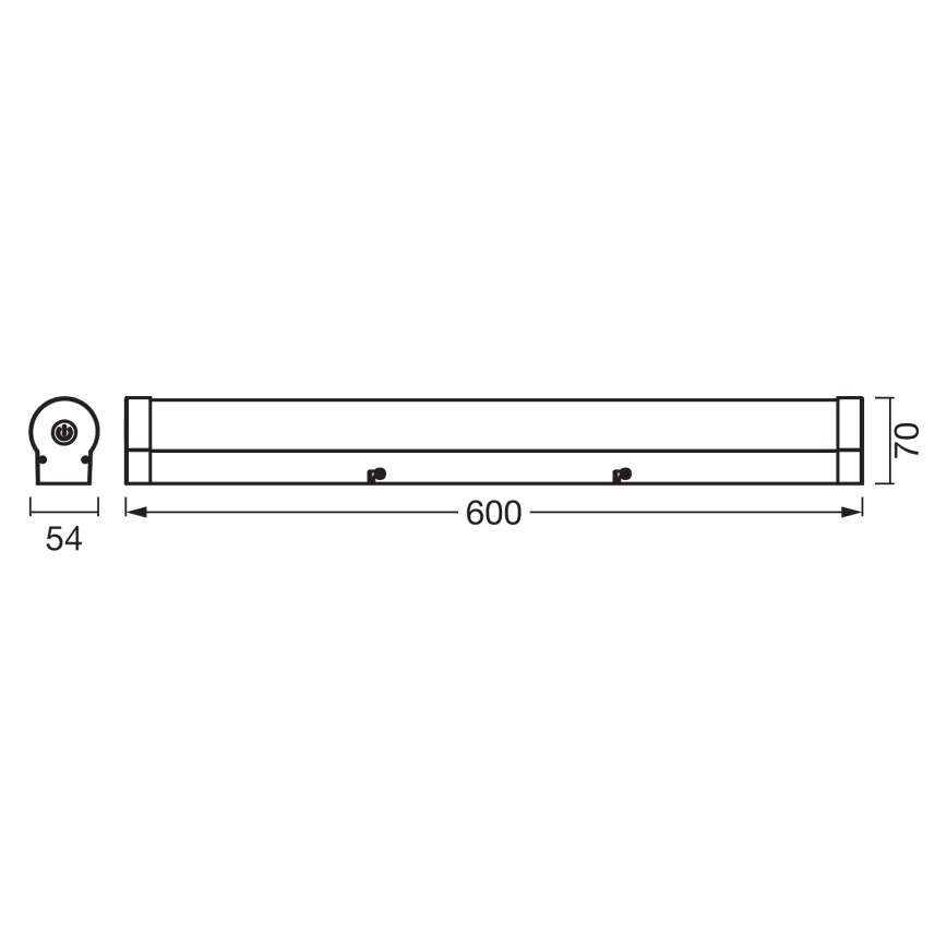 Osram - Iluminare LED dimmabilă pentru oglindă ORBIS TUBE LED/12W/230V, 60 cm, IP44, crom lucios