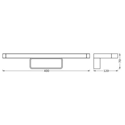 Osram - Aplica LED pentru oglindă de baie DISC BAR LED/7W/230V 3000/4000K 40 cm IP44 crom lucios