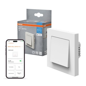 Osram - Întrerupător SMART+ MATTER 230V Wi-Fi cu un singur buton