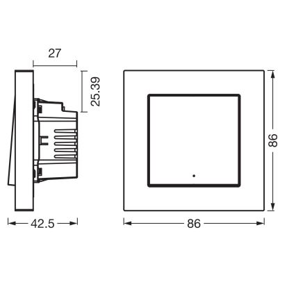 Osram - Întrerupător SMART+ MATTER 230V Wi-Fi cu un singur buton