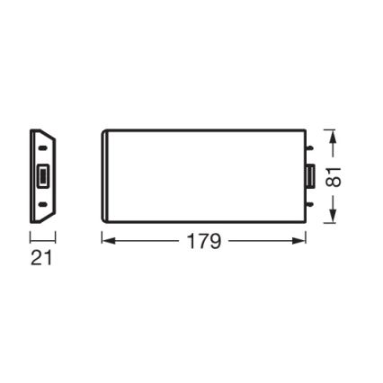 Osram - Set de extensie pentru lampă LED montată sub dulap UNDERCABINET LED/3,85W/36V 3000K 8,1x17,9 cm negru