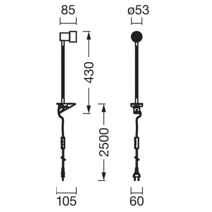 Osram - Lampă cu clemă CLIP STEP FLEX 1xGU10/5W/230V neagră