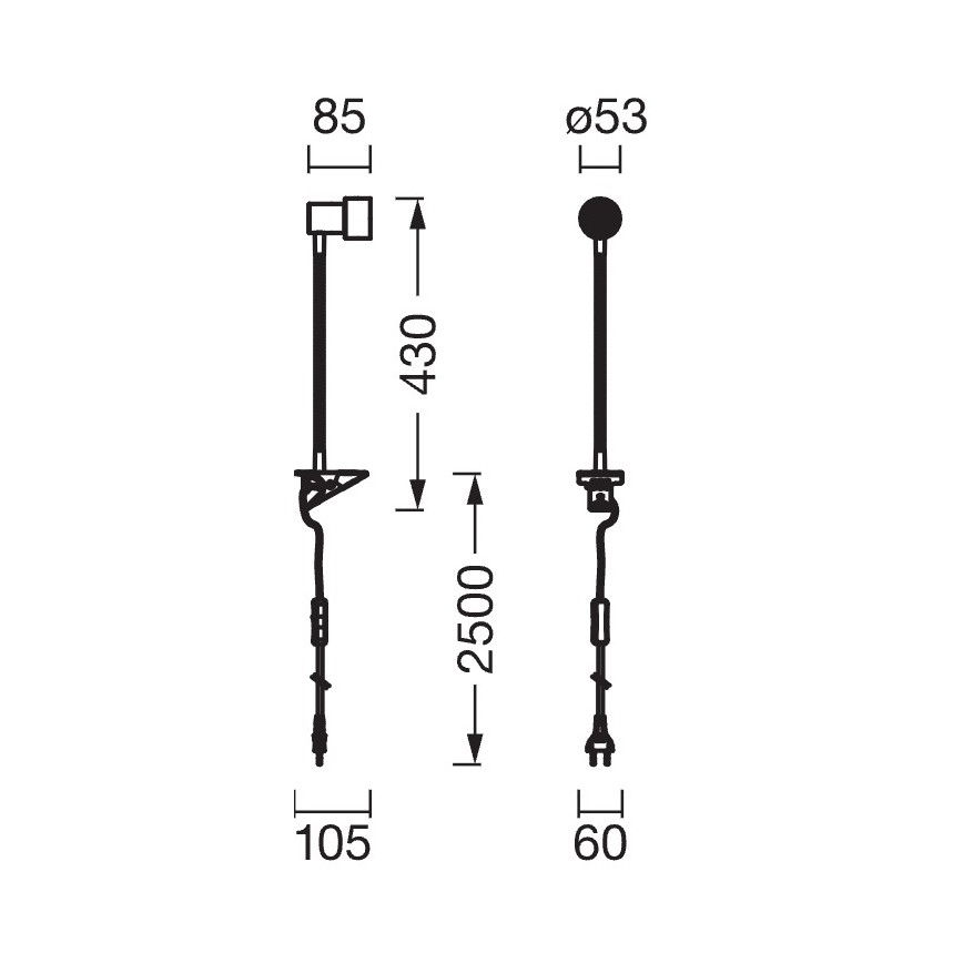 Osram - Lampă cu clemă CLIP STEP FLEX 1xGU10/5W/230V neagră