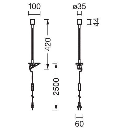 Osram - Lampă cu clemă CLIP TUBE FLEX 1xGU10/5W/230V crom mat