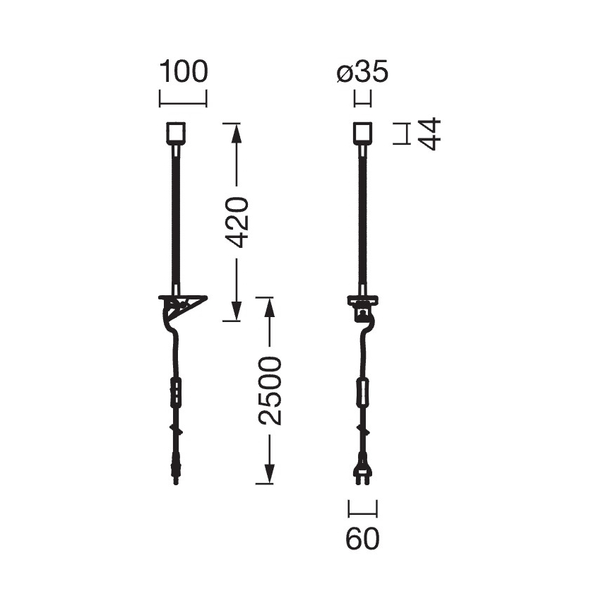 Osram - Lampă cu clemă CLIP TUBE FLEX 1xGU10/5W/230V crom mat