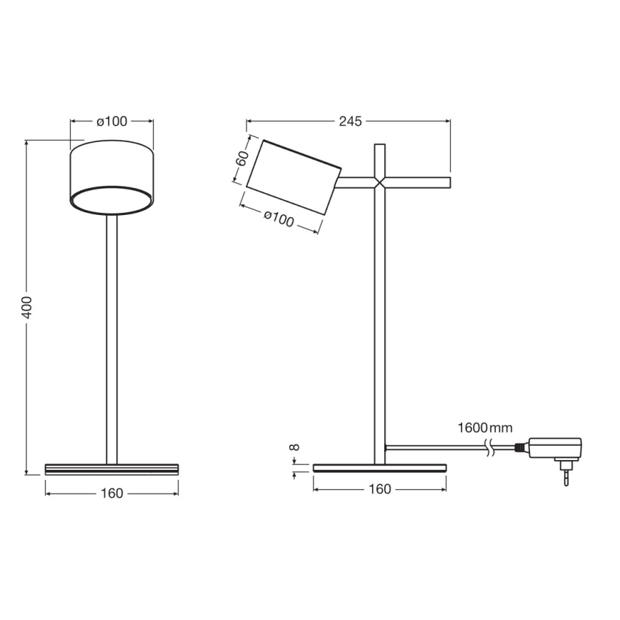 Osram - Lampă de birou LED cu intensitate reglabilă și control tactil DECOR KYOTO LED/12W/230V CRI 90 neagră