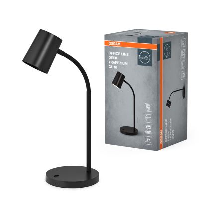 Osram - Lampă de birou DESK LINE, 1x GU10, 9W, 230V, neagră