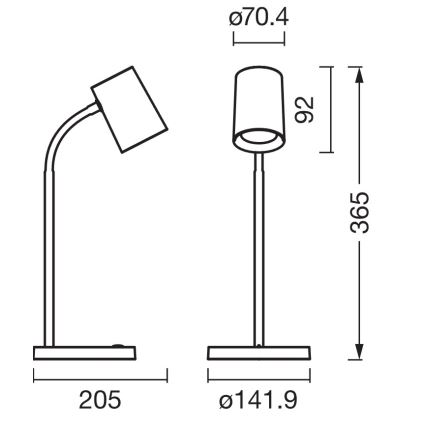 Osram - Lampă de birou DESK LINE 1xGU10/9W/230V albă